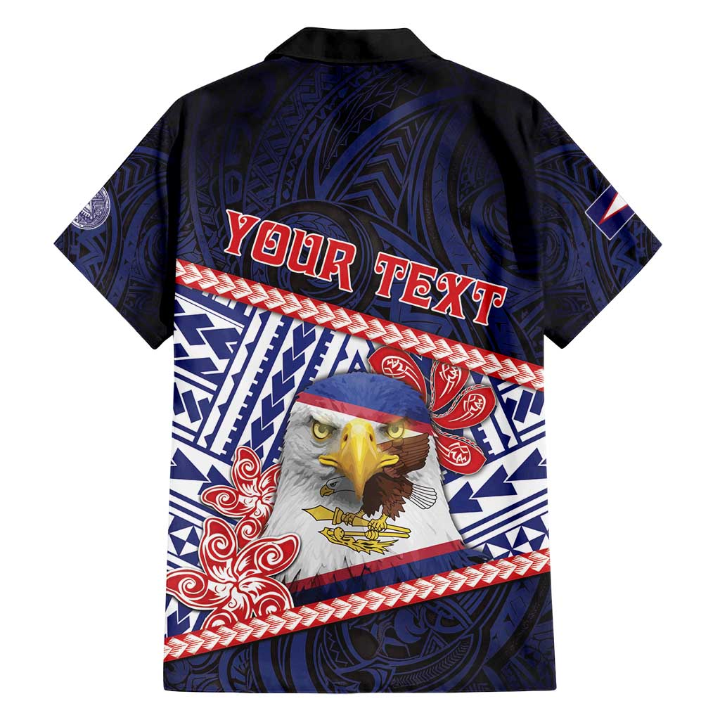 Personalized American Samoa Family Matching Puletasi and Hawaiian Shirt Bald Eagle With Polynesian Pattern - Polynesian Pride