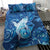 Northern Mariana Islands Bedding Set Galaxy Polynesian Shark Tattoo - Polynesian Pride