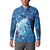 Personalised Northern Mariana Islands Button Sweatshirt Galaxy Polynesian Shark Tattoo - Polynesian Pride