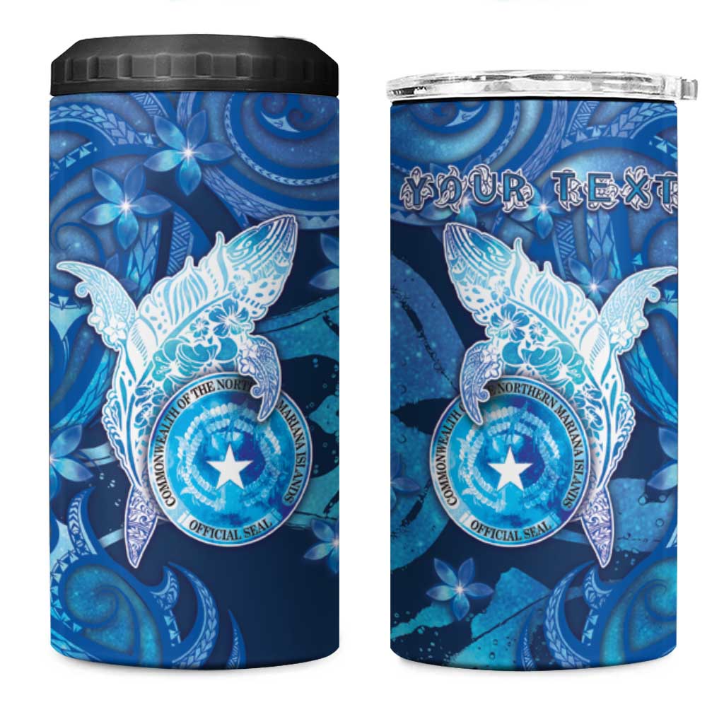 Personalised Northern Mariana Islands 4 in 1 Can Cooler Tumbler Galaxy Polynesian Shark Tattoo DT05 One Size: 16 oz Blue - Polynesian Pride