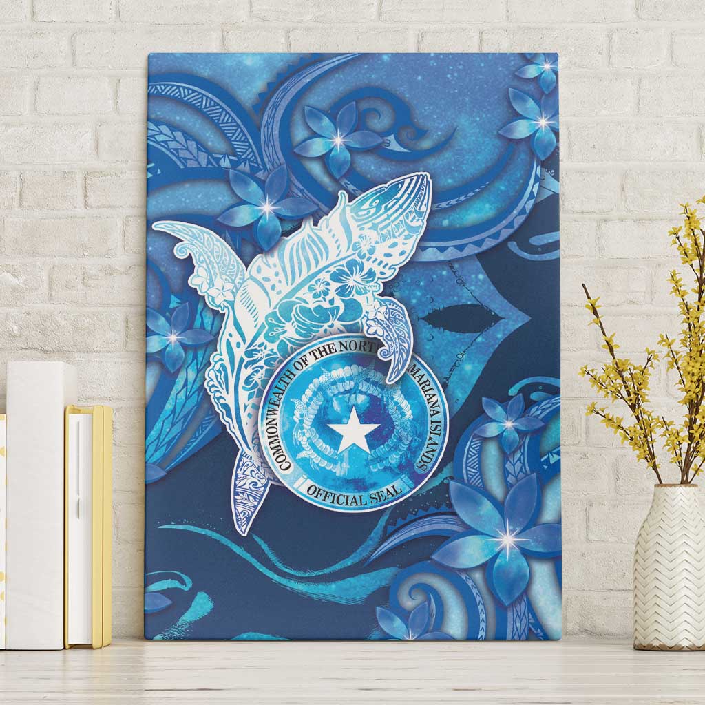 Northern Mariana Islands Canvas Wall Art Galaxy Polynesian Shark Tattoo DT05 Without Frame Blue - Polynesian Pride