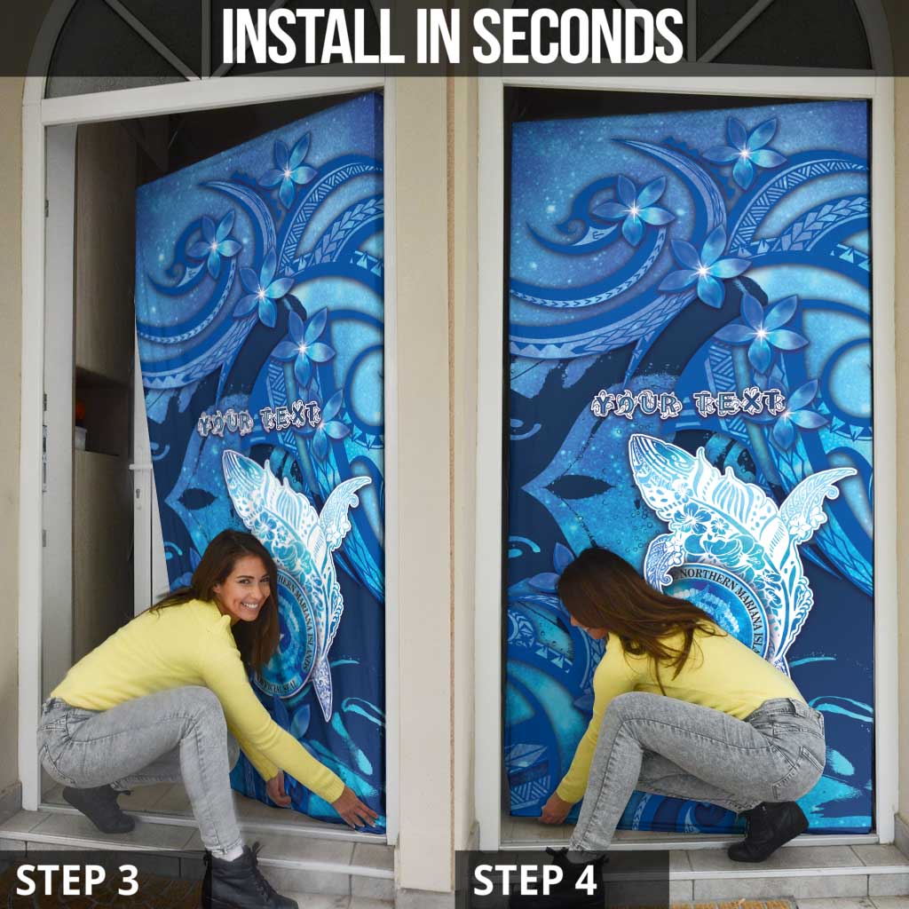 Northern Mariana Islands Door Cover Galaxy Polynesian Shark Tattoo DT05 - Polynesian Pride