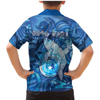 Personalised Northern Mariana Islands Family Matching Mermaid Dress and Hawaiian Shirt Galaxy Polynesian Shark Tattoo DT05 - Polynesian Pride