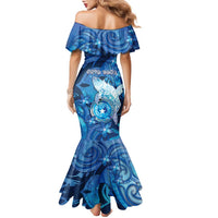 Personalised Northern Mariana Islands Family Matching Mermaid Dress and Hawaiian Shirt Galaxy Polynesian Shark Tattoo DT05 - Polynesian Pride
