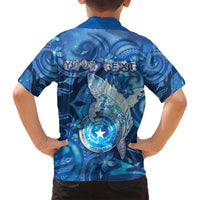 Personalised Northern Mariana Islands Family Matching Off Shoulder Maxi Dress and Hawaiian Shirt Galaxy Polynesian Shark Tattoo DT05 - Polynesian Pride