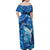 Personalised Northern Mariana Islands Family Matching Off Shoulder Maxi Dress and Hawaiian Shirt Galaxy Polynesian Shark Tattoo - Polynesian Pride