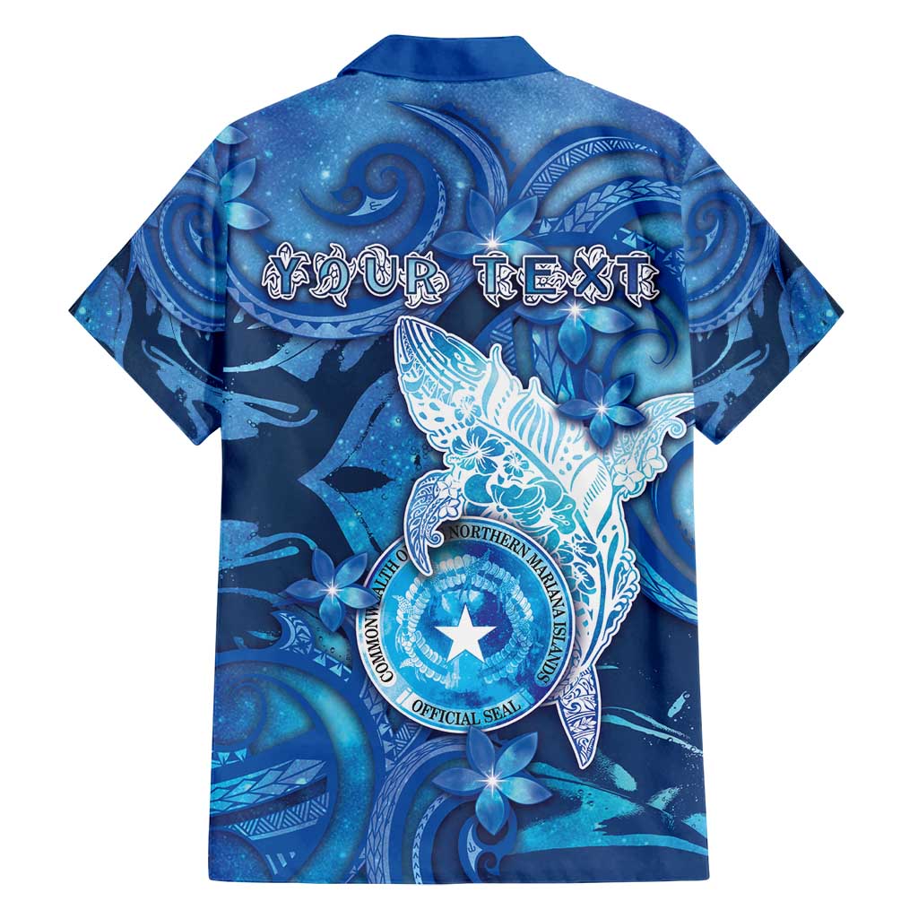 Personalised Northern Mariana Islands Family Matching Off Shoulder Short Dress and Hawaiian Shirt Galaxy Polynesian Shark Tattoo DT05 - Polynesian Pride