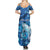Personalised Northern Mariana Islands Family Matching Summer Maxi Dress and Hawaiian Shirt Galaxy Polynesian Shark Tattoo - Polynesian Pride