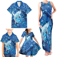 Personalised Northern Mariana Islands Family Matching Tank Maxi Dress and Hawaiian Shirt Galaxy Polynesian Shark Tattoo DT05 - Polynesian Pride