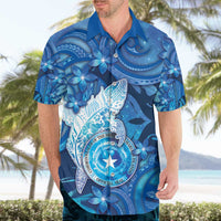 Personalised Northern Mariana Islands Hawaiian Shirt Galaxy Polynesian Shark Tattoo DT05 - Polynesian Pride