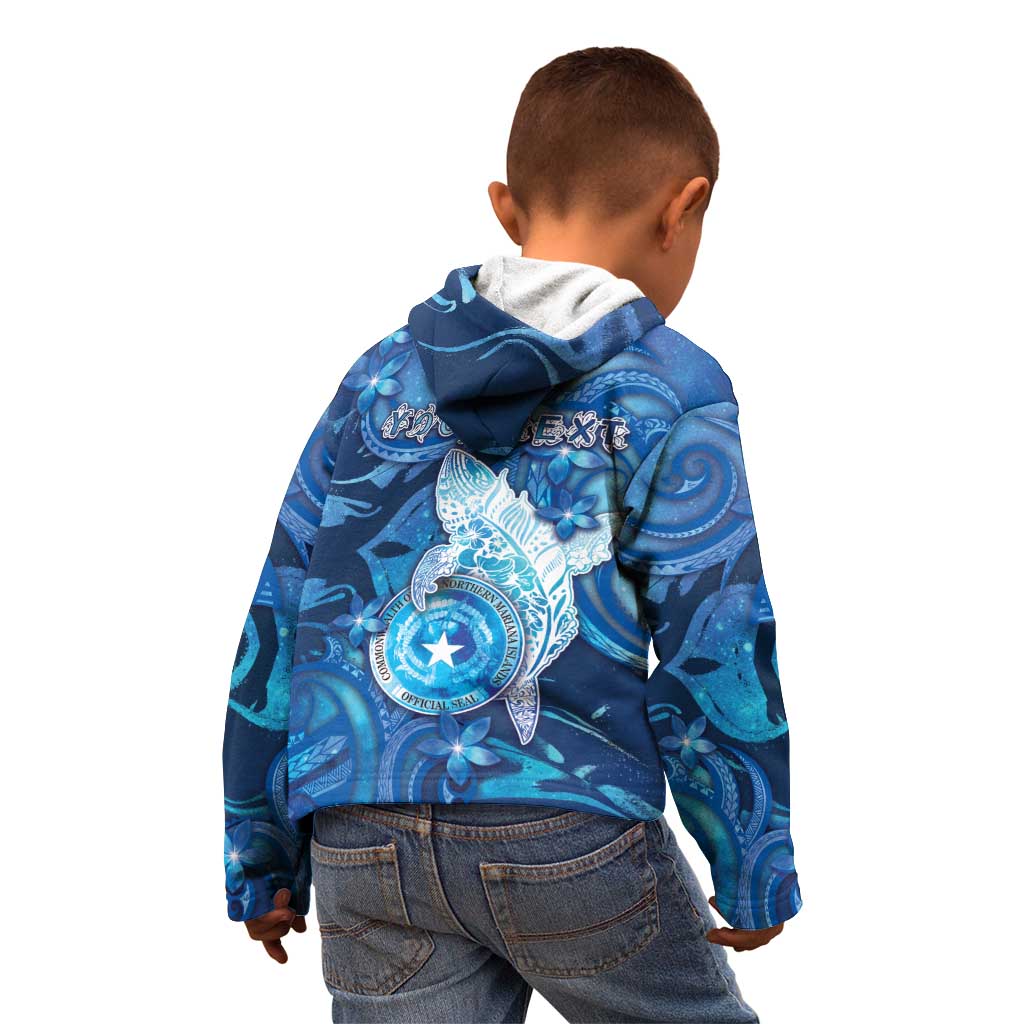 Personalised Northern Mariana Islands Kid Hoodie Galaxy Polynesian Shark Tattoo DT05 - Polynesian Pride