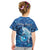 Personalised Northern Mariana Islands Kid T Shirt Galaxy Polynesian Shark Tattoo - Polynesian Pride