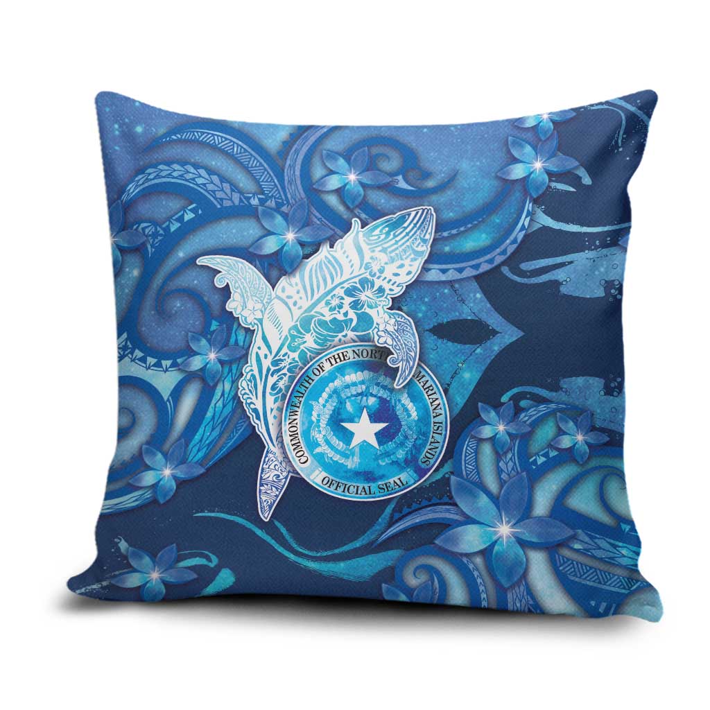 Northern Mariana Islands Pillow Cover Galaxy Polynesian Shark Tattoo DT05 Blue - Polynesian Pride