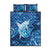 Northern Mariana Islands Quilt Bed Set Galaxy Polynesian Shark Tattoo - Polynesian Pride