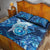 Northern Mariana Islands Quilt Bed Set Galaxy Polynesian Shark Tattoo - Polynesian Pride