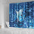 Northern Mariana Islands Shower Curtain Galaxy Polynesian Shark Tattoo - Polynesian Pride