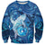 Personalised Northern Mariana Islands Sweatshirt Galaxy Polynesian Shark Tattoo - Polynesian Pride