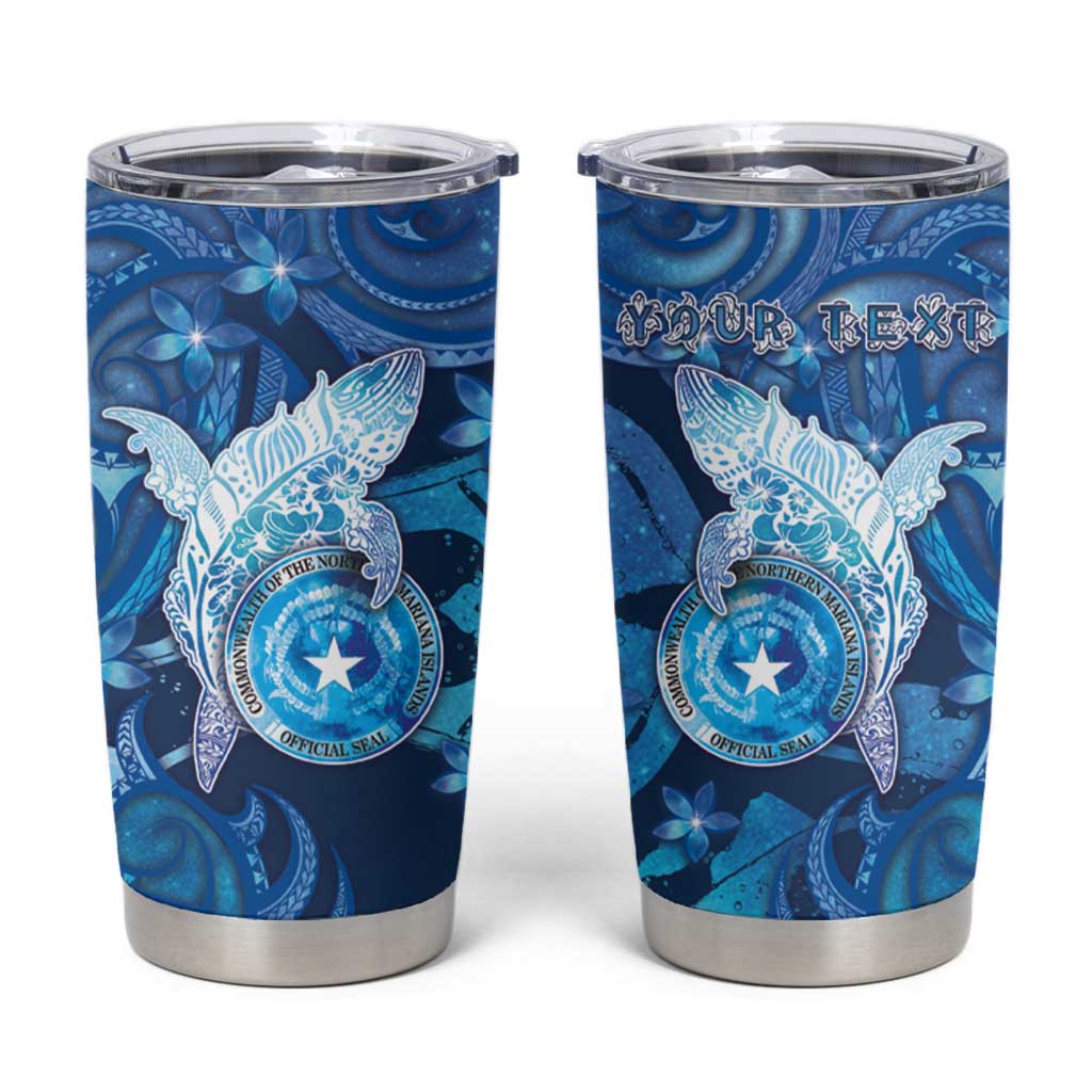 Personalised Northern Mariana Islands Tumbler Cup Galaxy Polynesian Shark Tattoo DT05 Blue - Polynesian Pride