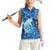 Personalised Northern Mariana Islands Women Sleeveless Polo Shirt Galaxy Polynesian Shark Tattoo - Polynesian Pride