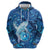Personalised Northern Mariana Islands Zip Hoodie Galaxy Polynesian Shark Tattoo - Polynesian Pride