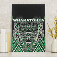 Aotearoa Whakatohea Canvas Wall Art Maori Tribal Green Abalone Paua Shell Pattern DT05 Without Frame Green - Polynesian Pride