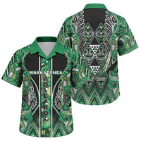 Aotearoa Whakatohea Family Matching Summer Maxi Dress and Hawaiian Shirt Maori Tribal Green Abalone Paua Shell Pattern DT05 Son's Shirt Green - Polynesian Pride