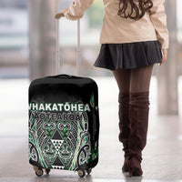 Aotearoa Whakatohea Luggage Cover Maori Tribal Green Abalone Paua Shell Pattern DT05 - Polynesian Pride