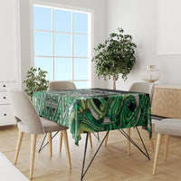 Aotearoa Whakatohea Tablecloth Maori Tribal Green Abalone Paua Shell Pattern DT05 - Polynesian Pride