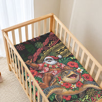 Hawaii Christmas Baby Bed Cover Aloha Santa Riding Honu DT05 - Polynesian Pride