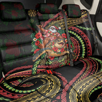 Hawaii Christmas Back Car Seat Cover Aloha Santa Riding Honu DT05 - Polynesian Pride