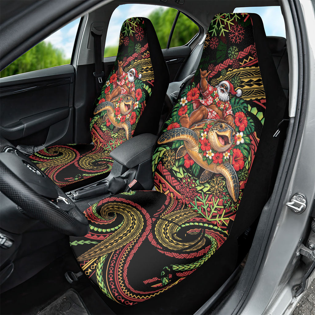 Hawaii Christmas Car Seat Cover Aloha Santa Riding Honu DT05 - Polynesian Pride