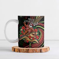 Hawaii Christmas Ceramic Mug Aloha Santa Riding Honu DT05 Black - Polynesian Pride
