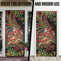 Hawaii Christmas Door Cover Aloha Santa Riding Honu DT05 - Polynesian Pride