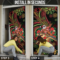 Hawaii Christmas Door Cover Aloha Santa Riding Honu DT05 - Polynesian Pride