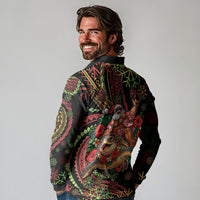Hawaii Christmas Long Sleeve Polo Shirt Aloha Santa Riding Honu DT05 - Polynesian Pride