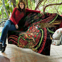 Hawaii Christmas Quilt Aloha Santa Riding Honu DT05 - Polynesian Pride