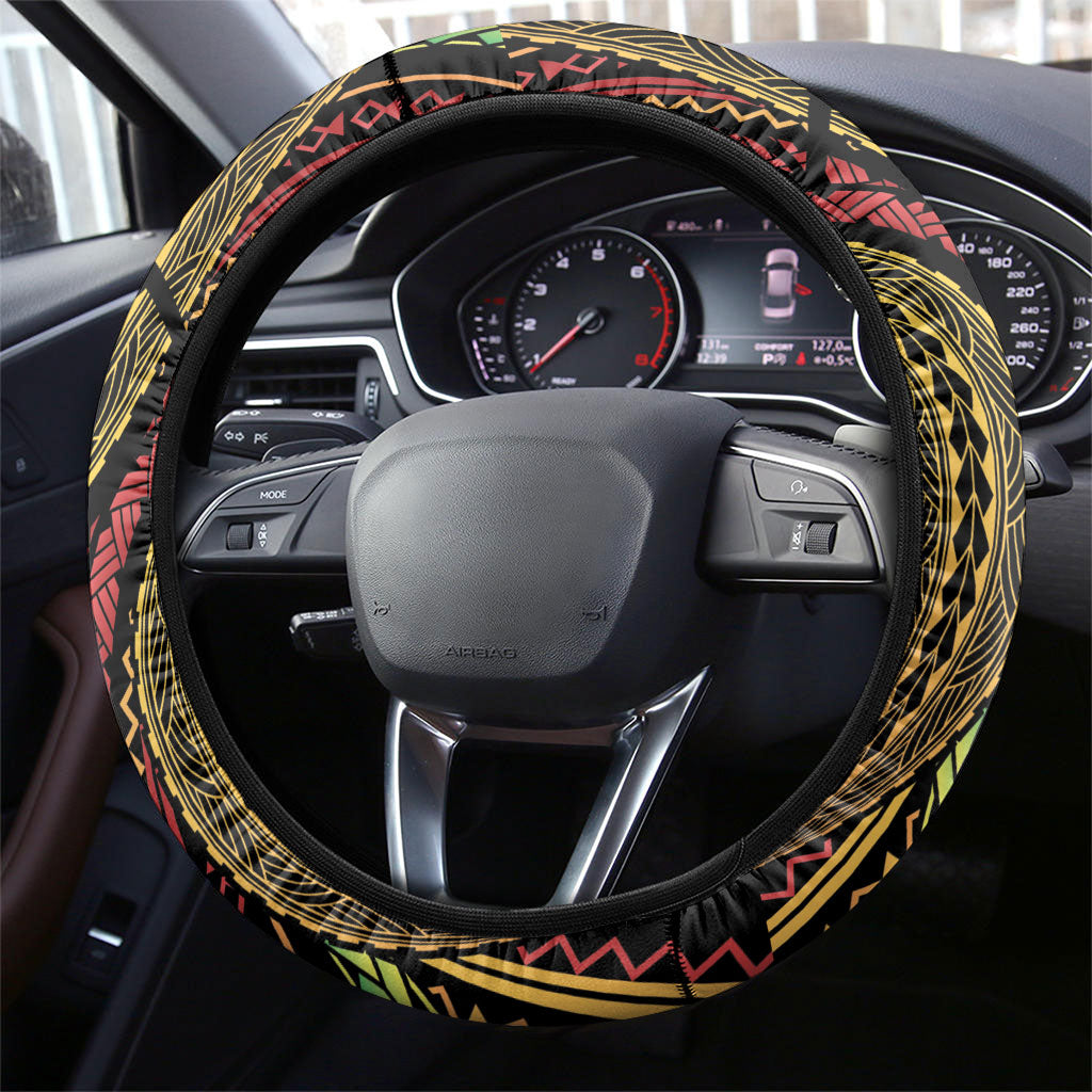 Hawaii Christmas Steering Wheel Cover Aloha Santa Riding Honu DT05 - Polynesian Pride