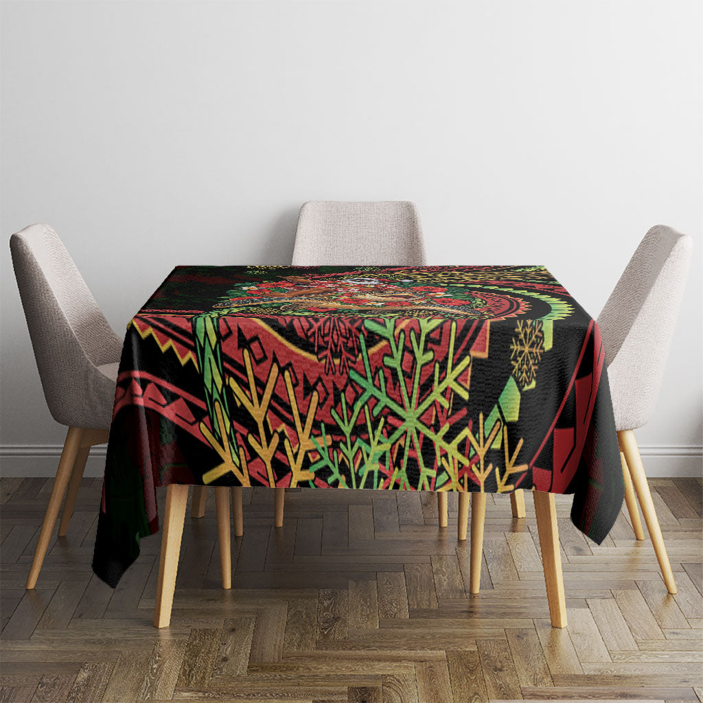 Hawaii Christmas Tablecloth Aloha Santa Riding Honu DT05 - Polynesian Pride