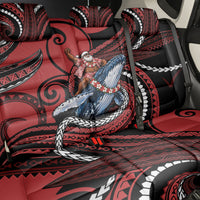 Tonga Christmas Back Car Seat Cover Santa Riding Humpback Whale DT05 - Polynesian Pride