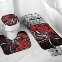 Tonga Christmas Bathroom Set Santa Riding Humpback Whale DT05 Mat Set Only (3 pcs) One Size Red - Polynesian Pride