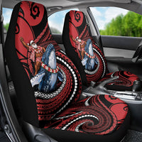 Tonga Christmas Car Seat Cover Santa Riding Humpback Whale DT05 - Polynesian Pride