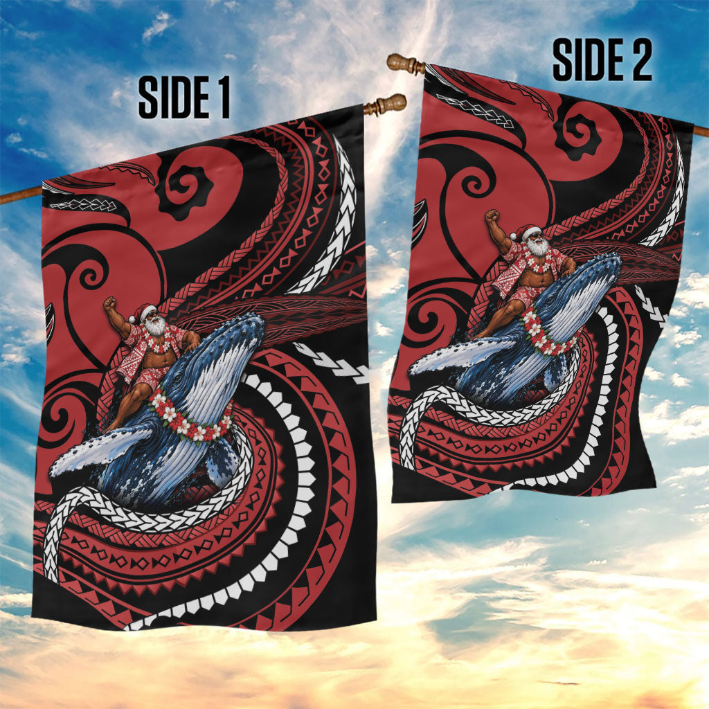 Tonga Christmas Garden Flag Santa Riding Humpback Whale DT05 - Polynesian Pride