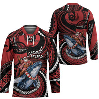 Tonga Christmas Hockey Jersey Santa Riding Humpback Whale DT05 - Polynesian Pride