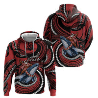Tonga Christmas Hoodie Santa Riding Humpback Whale DT05 - Polynesian Pride