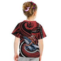 Tonga Christmas Kid T Shirt Santa Riding Humpback Whale DT05 - Polynesian Pride