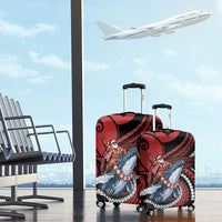 Tonga Christmas Luggage Cover Santa Riding Humpback Whale DT05 - Polynesian Pride