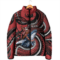 Tonga Christmas Padded Jacket Santa Riding Humpback Whale DT05 - Polynesian Pride
