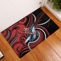 Tonga Christmas Rubber Doormat Santa Riding Humpback Whale DT05 - Polynesian Pride