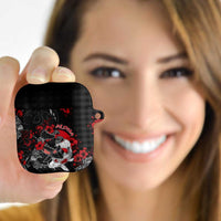 Hawaiian And Japanese AirPods Case Aloha Koi Fish Palaka Patterns - Polynesian Pride