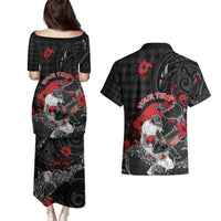 Personalised Hawaiian And Japanese Couples Matching Puletasi and Hawaiian Shirt Aloha Koi Fish Palaka Patterns - Polynesian Pride